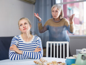 caregiving disagreement between mother and daughter