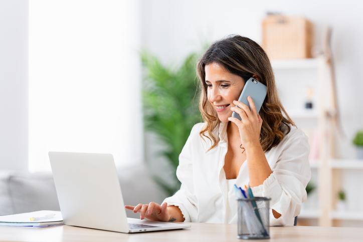 woman on phone